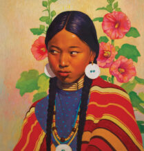 Maiden with Hollyhocks – #21
