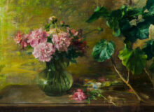 Peonies and Hibiscus Leaves